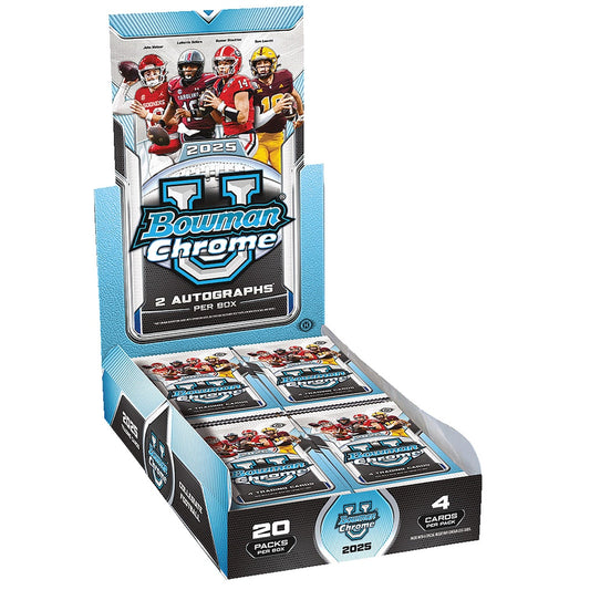 2025 Bowman University Chrome Football Factory Sealed Hobby Box