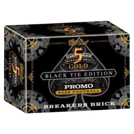 2026 Wild Card 5 Card Draw Stacked Deck Gold Black Tie Edition Football Breakers Brick Hot Box