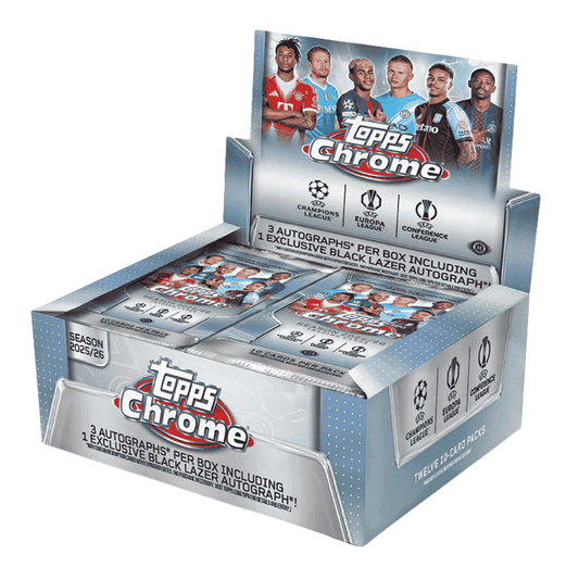2025-26 Topps UEFA Club Competitions Chrome Soccer Jumbo Box