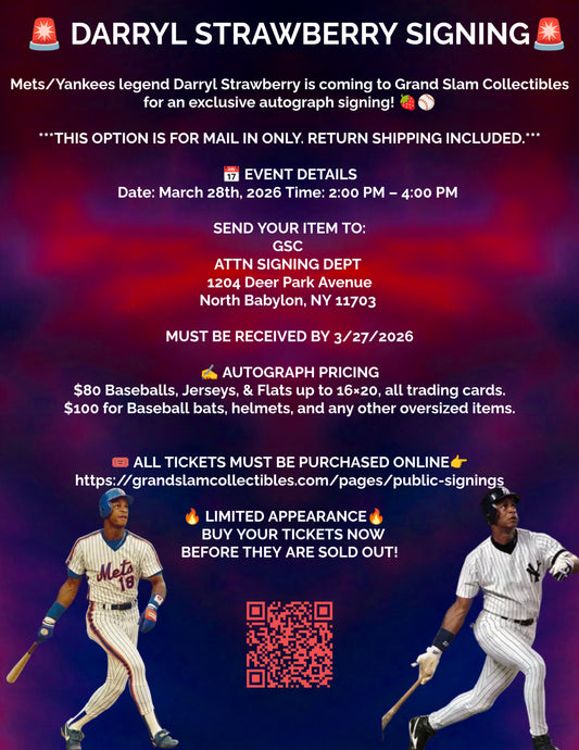 Darryl Strawberry Single Autograph **** MAIL IN **** BASEBALLS, FLATS, TRADING CARDS