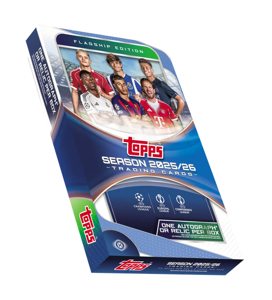 2025/26 TOPPS FLAGSHIP UEFA CLUB COMPETITIONS SOCCER HOBBY BOX