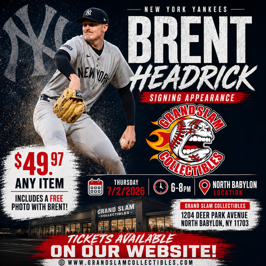 Yankees Star Brent Headrick Single Autograph Ticket (Any Item)