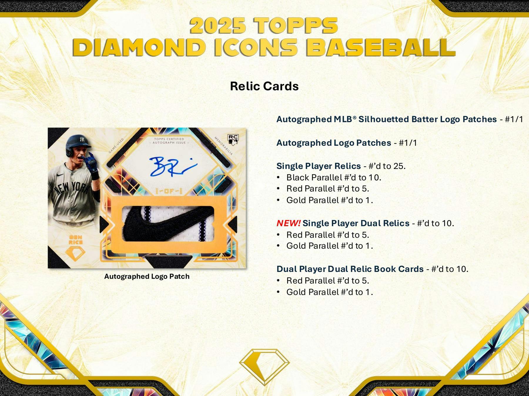 2025 Topps Diamond Icons Baseball Hobby Box