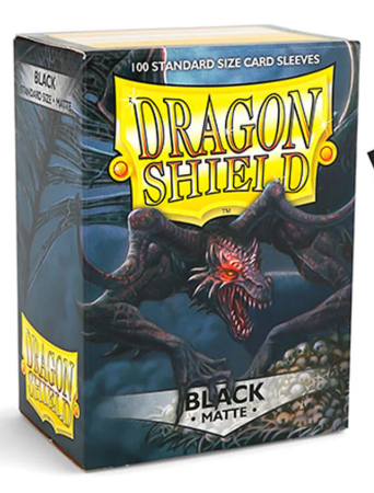 Dragon Shield Standard Black Matte Card Sleeves