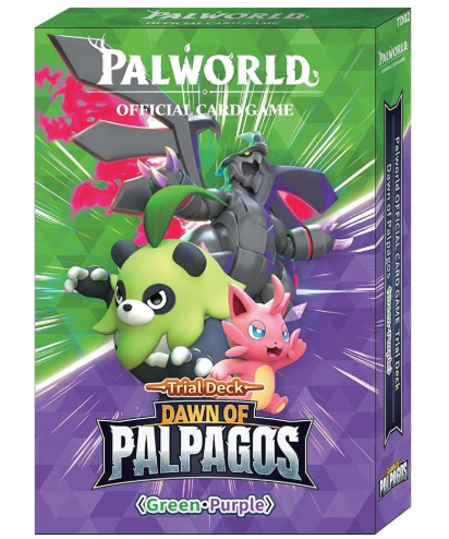 Palworld Dawn of Palpagos Green Purple Trial Deck