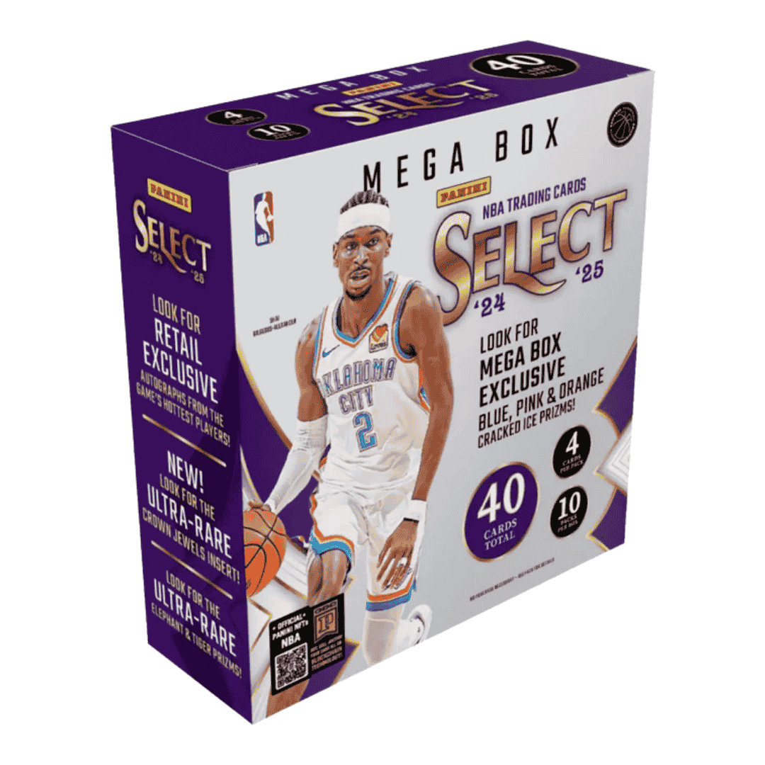 2024-25 Panini Select Basketball Mega Box (Blue,Pink,Orange Cracked Ice!)