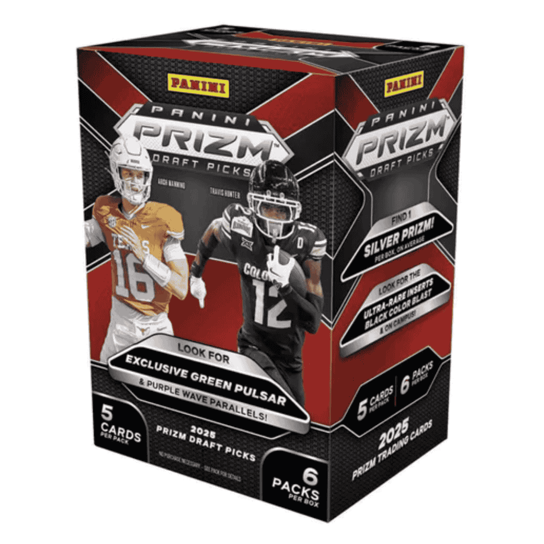 2025 Panini Prizm Draft Picks Football Blaster Box (Green Pulsar and Purple Wave Parallels!)